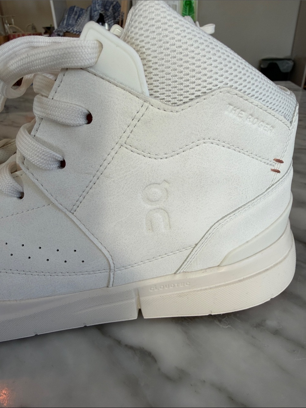 On Running the Roger White Sneakers with Tan Accents - Picture 10 of 11